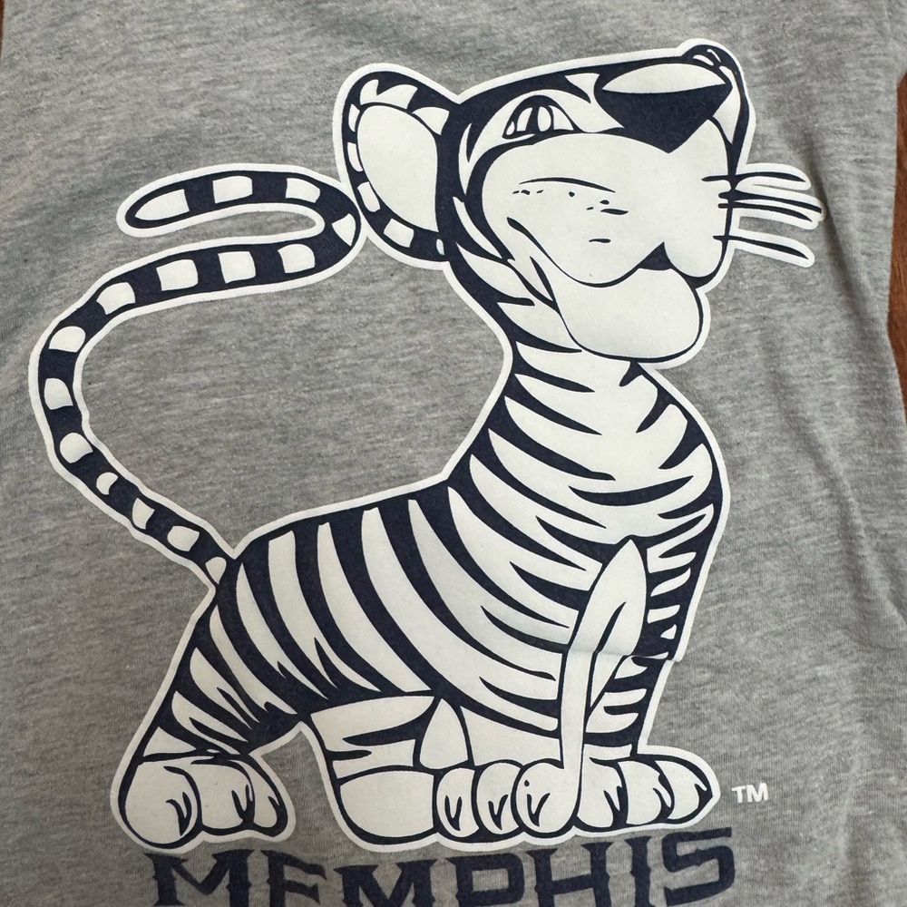 Gray and Black Memphis State Raglan Tee - Picture 3 of 7